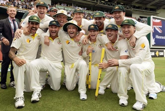 Australia celebrate after regaining the Ashes with victory in the third Test in Perth, December 17. Reuters Ashes Austalia Clarke