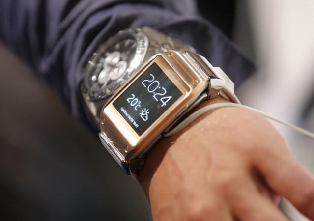 Samsung galaxy Gear smartwatch at the IFA consumer electronics event in berlin, 2013.