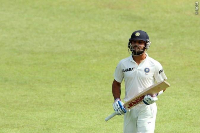 India batsman Virat Kohli cannot hide his disappointment after being dismissed just short of another half-century, December 27. Ron Gaunt/BCCI/SPORTZPICS Virat Kohli India