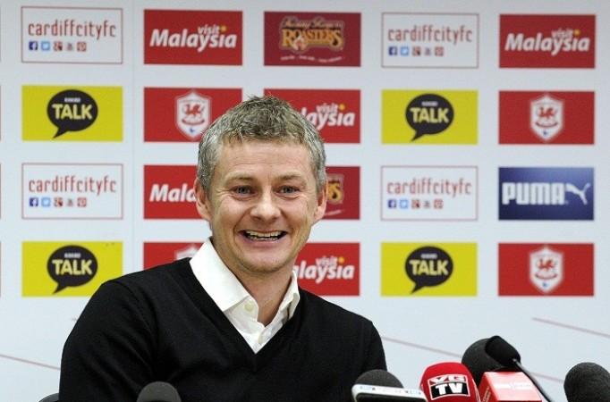 Ole Gunnar Solskjaer addresses reporters during a press conference to announce his appointment as new Cardiff manager, January 2. Reuters Ole Gunnar Solskjaer Cardiff