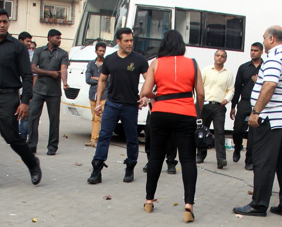 Salman Khan on the sets of Salman Khan