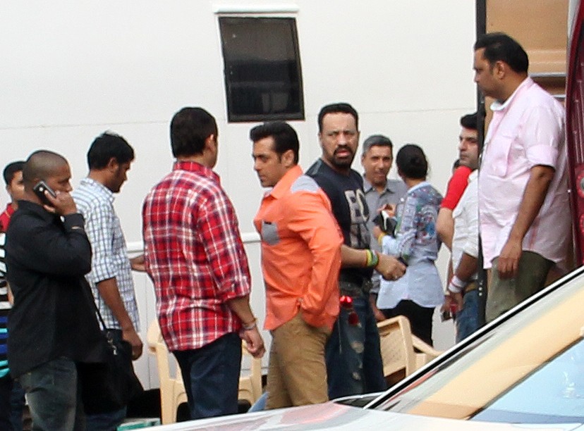 Salman Khan on the sets of Salman Khan