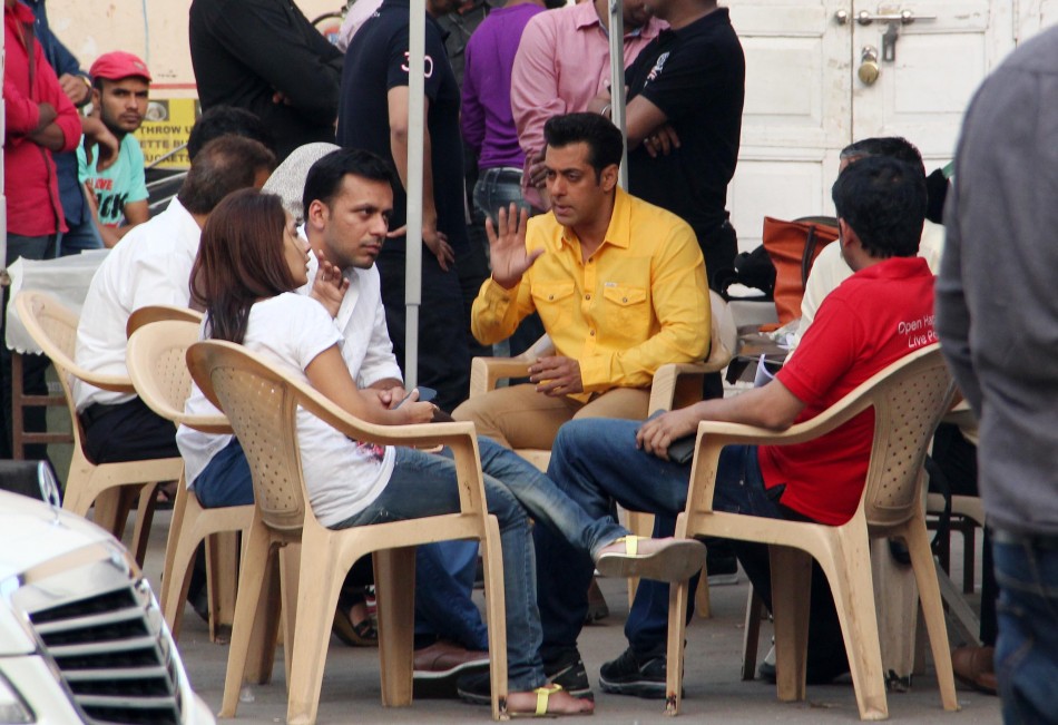 Salman Khan on the sets of Salman Khan