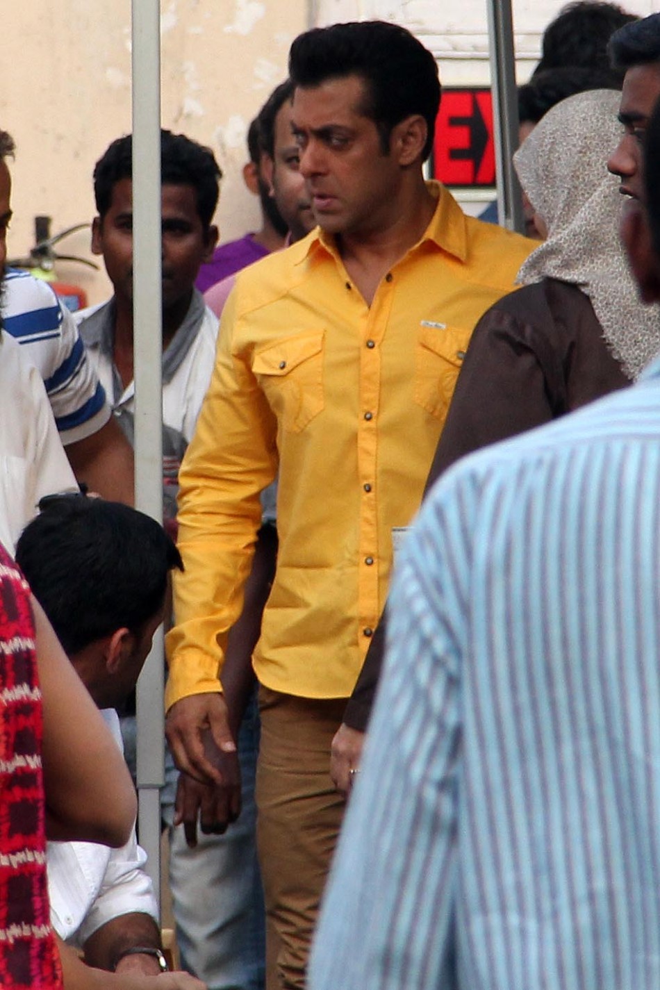 Salman Khan on the sets of Salman Khan