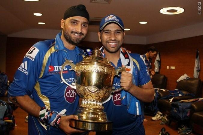 Harbhajan Singh and Rohit Sharma were retained by the Mumbai Indians for the upcoming IPL season. Ron Gaunt/IPL/SPORTZPICS Mumbai indians Rohit Sharma Harbhajan Singh