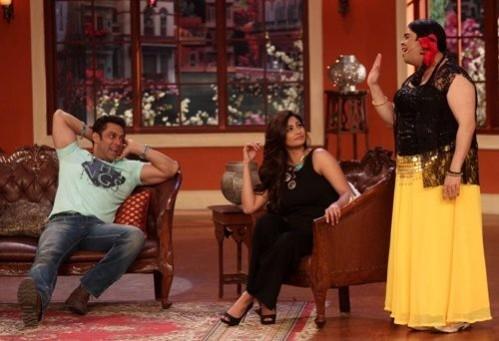 Salman Khan,Daisy Shah on'comedy Night With Kapil' Salman Khan,Daisy Shah on'comedy Night With Kapil'