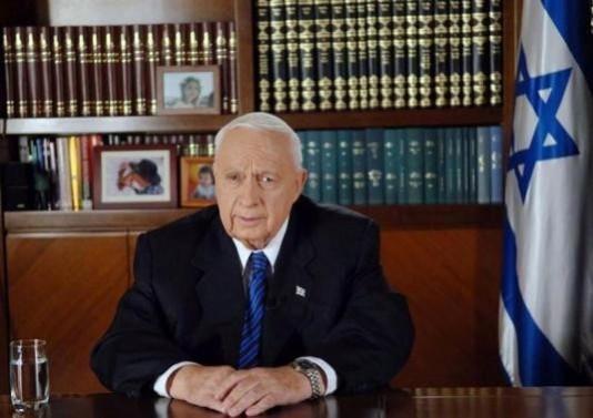 Israeli Prime Minister Ariel Sharon gives a televised address to the nation from Jerusalem August 15, 2005 Israeli Prime Minister Ariel Sharon gives a televised address to the nation from Jerusalem August 15, 2005.