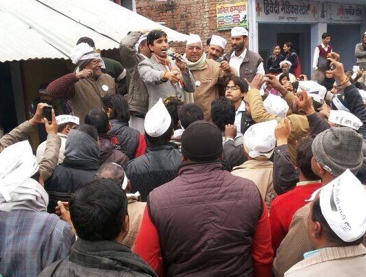 Aam Aadmi Party leader Kumar Vishwas at Amethi