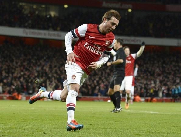 Arsenal playmaker Santi Cazorla celebrates his goal against Tottenham in the FA Cup third round, January 4. Reuters Santi Cazorla Arsenal