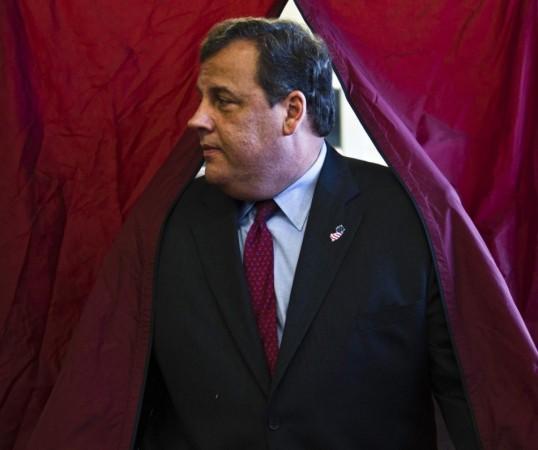New Jersey Gov. Chris Christie exits a polling station after casting his vote during the New Jersey election in Mendham Township, N.J., on 5 November. File Photo:Reuters