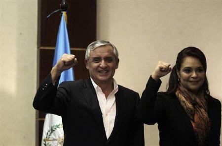 President Otto Perez Molina and vice-president Roxana Baldetti: File Photo/Reuters