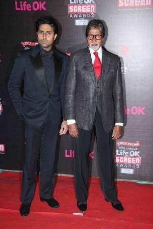 Amitabh Bachchan and Abhishek Bachchan at the 20th Annual Screen Awards 20th Annual Screen Awards