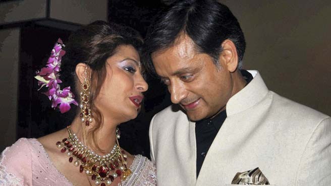Union Minister Shashi Tharoor and Wife Sunanda Pushkar (Reuters)