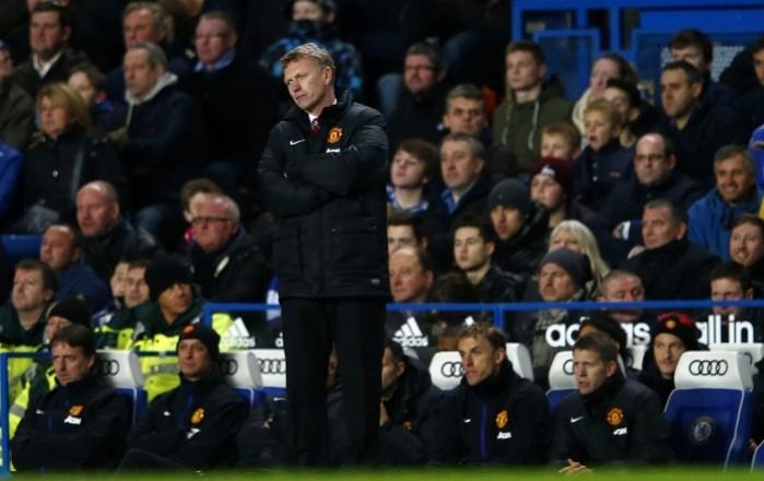 David Moyes watches in dismay from the sidelines as Manchester United struggle against Chelsea in their English Premier League game, 19 January. Reuters David Moyes Manchester United