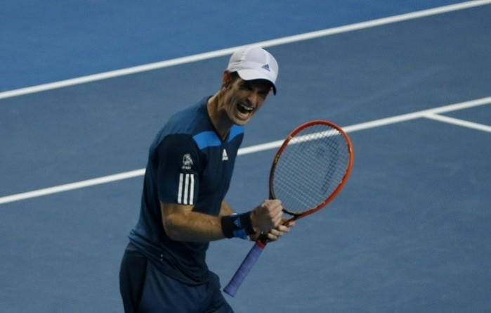 Andy Murray celebrates his win over Stephane Robert in the fourth round of the Australian Open, 20 January. Reuters Andy Murray Australian Open