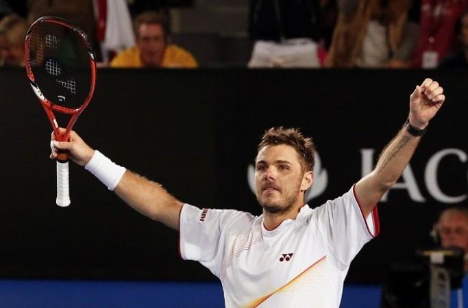 Stanislas Wawrinka celebrates his win over Novak Djokovic in the quarterfinals of the Australian Open, 21 January. Reuters Stanislas Wawrinka Australian Open