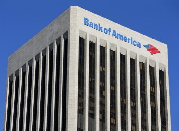 A Bank of America sign is shown on a building in downtown Los Angeles, California . A Bank of America sign is shown on a building in downtown Los Angeles, California January 15, 2014.