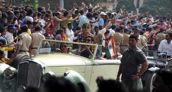 Ranbir Kapoor at Mumbai’s Republic Day parade Ranbir Kapoor at Mumbai’s Republic Day parade