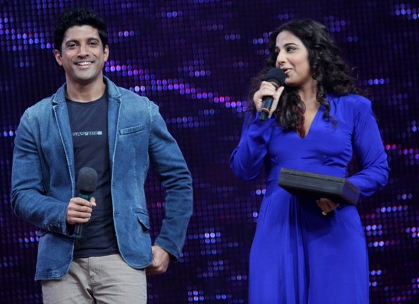 Farhan Akhtar & Vidya Balan on Nach Baliye Grand Finale Farhan Akhtar & Vidya Balan on Nach Baliye Grand Finale