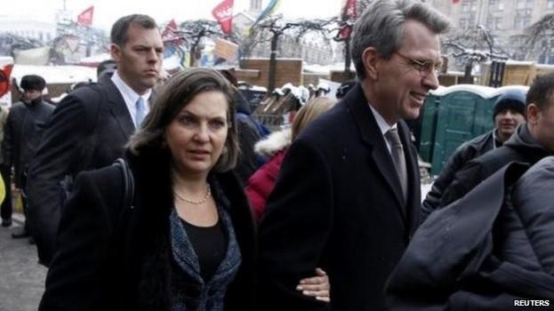 US Assistant Secretary of State for Europe Victoria Nuland with US ambassador to Kiev Geoffrey Pyatt/Reuteres File US Assistant Secretary of State for Europe Victoria Nuland with US ambassador to Kiev Geoffrey Pyatt/Reuteres File