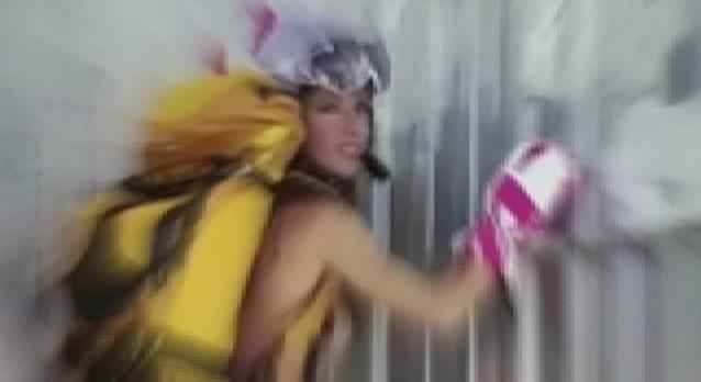 Blurred image of the topless Jackie Chamoun images that created uproar in Lebanon/Videograb Blurred image of the topless Jackie Chamoun images that created uproar in Lebanon/Videograb