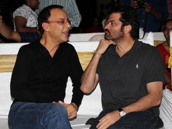 Vidhu Vinod Chopra and Anil Kapoor at the launch of the book, ‘Sagar Movietone’