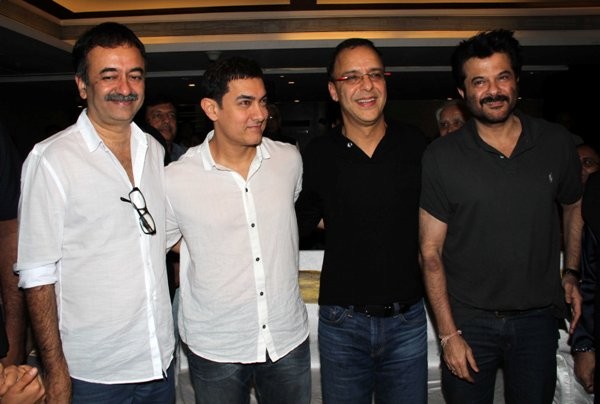 Rajkumar Hirani, Vidhu Vinod Chopra and Anil Kapoor at the launch of the book, ‘Sagar Movietone’