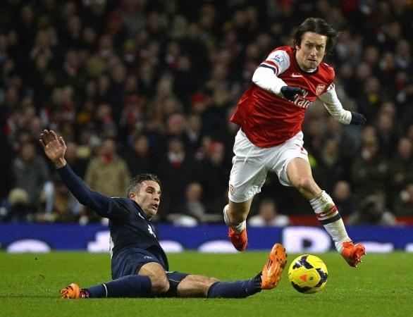 Tomas Rosicky Arsenal Van Persie Manchester United