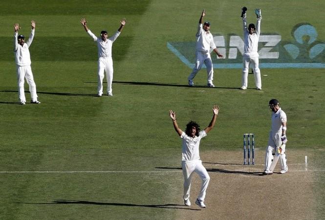 Ishant Sharma and the India team appeal unsuccessfully for the wicket of New Zealand skipper Brendon McCullum. Reuters Ishant Sharma India New Zealand McCullum