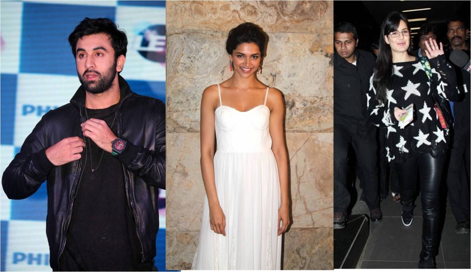 Ranbir Kapoor, Deepika Padukone, Katrina Kaif Ranbir Kapoor, Deepika Padukone, Katrina Kaif