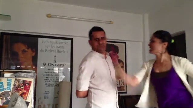 Geetika Tyagi slapping Subhash Kapoor