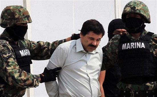 Joaquin 'El Chapo' Guzman following his arrest/Reuters