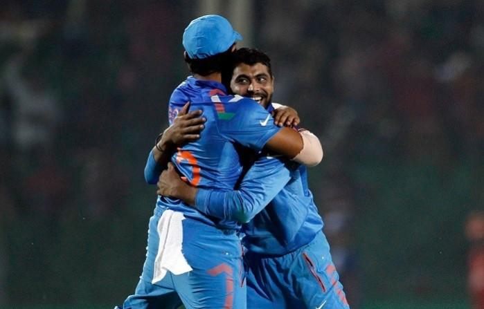 Ravindra Jadeja celebrates the wicket of Dinesh Chandimal, 28 February. Reuters Ravindra Jadeja India