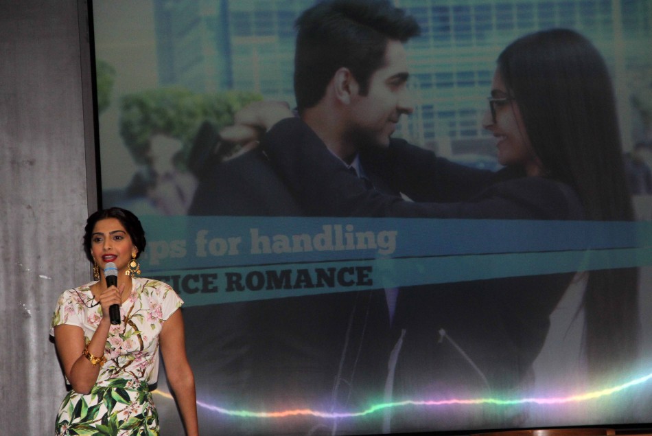 Sonam Kapoor and Ayushmann Khurrana at Press Conference of Bewakoofiyan Sonam Kapoor and Ayushmann Khurrana at Press Conference of Bewakoofiyan