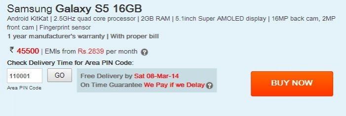 Samsung Galaxy S5 Price revealed (Saholic/screen shot) Samsung Galaxy S5 Price revealed