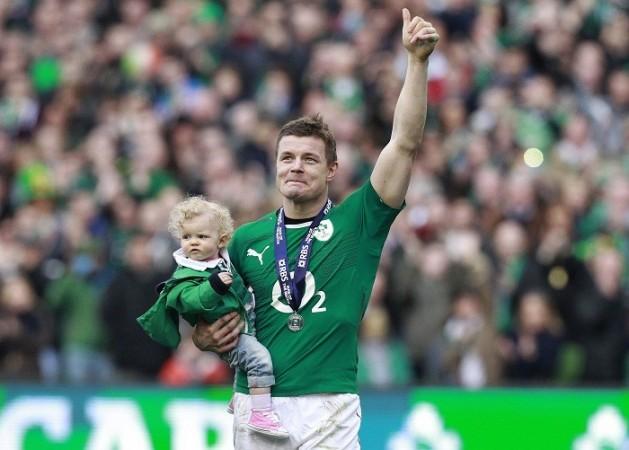Ireland legend Brian O'Driscoll waves to spectators after his final home game, 8 March. Reuters Brian O'Driscoll Ireland