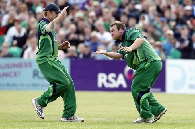 Ireland prepare to celebrate. Reuters ICC World T20 2014