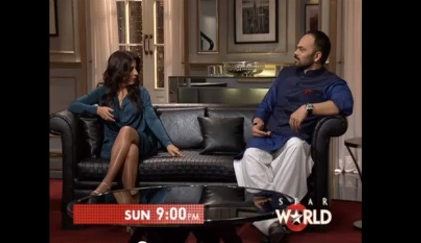 Rohit Shetty and Zoya Akhtar on "Koffee with Karan"