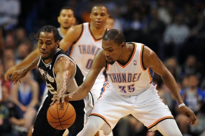 Oklahoma City Thunder forward Kevin Durant will look to continue his 25-point or over streak against the Houston Rockets. Reuters Kevin Durant Oklahoma City Thunder
