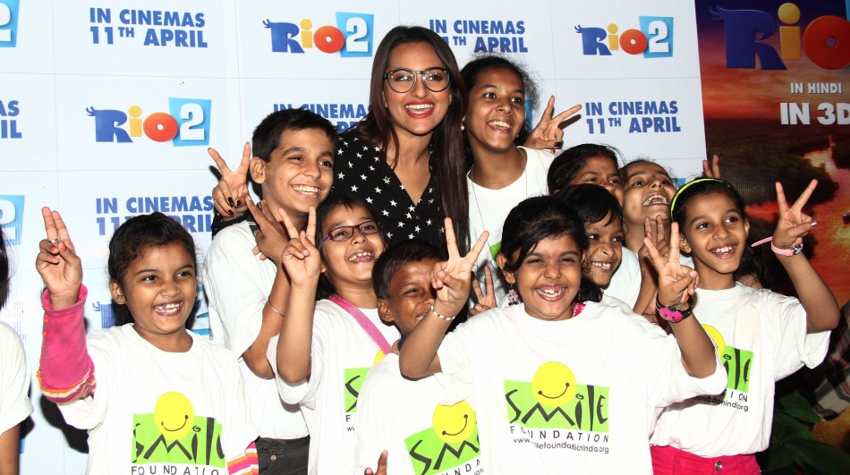 Sonakshi Sinha at special screening of 'Rio 2' with NGO kids
