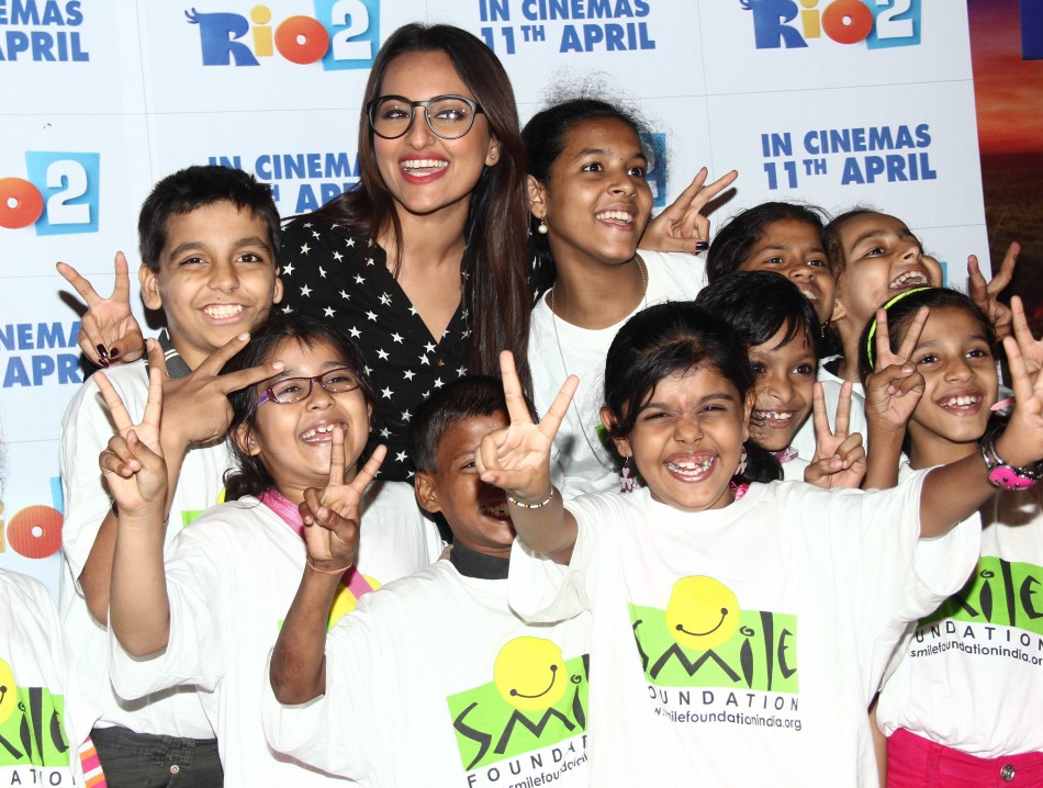 Sonakshi Sinha at special screening of 'Rio 2' with NGO kids
