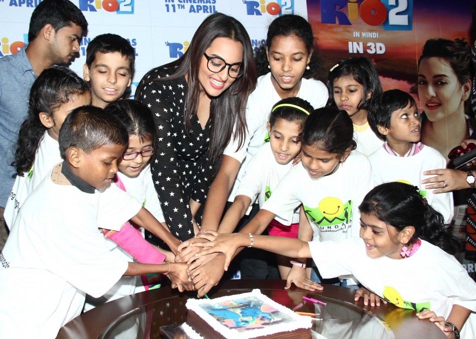 Sonakshi Sinha at special screening of 'Rio 2' with NGO kids