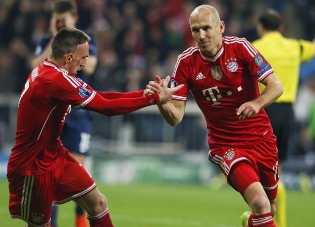 Bayern Munich have been associated with Adidas for more than 50 years. Franck Ribery Arjen Robben Bayern Munich