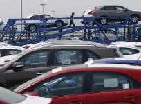 File photo of cars made by South Korea's Hyundai Motor Group on a truck at the company's shipping yard at a port in Pyeongtaek