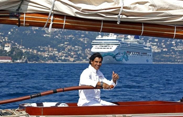 Spanish tennis player Rafael Nadal poses as he sails on the Tuiga yacht as part of the Monte Carlo Masters in Monaco. Reuters Rafael Nadal