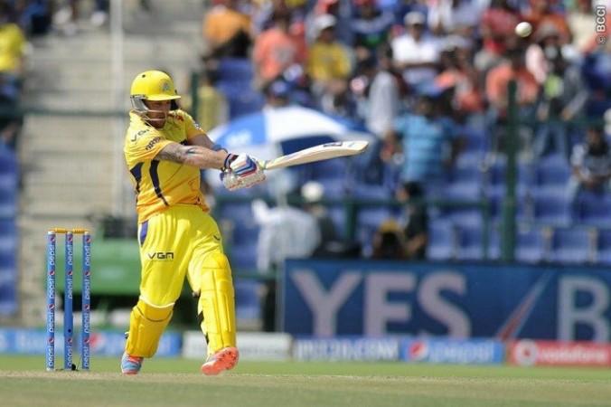 CSK opener Brendon McCullum in a punishing mood against the Kings XI Punjab in their IPL 7 game. Pal Pillai/IPL/SPORTZPICS Brendon McCullum CSK