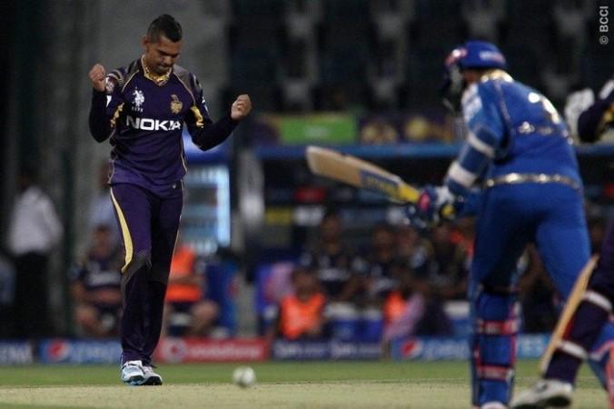 KKR spinner Sunil Narine will look to spin a web around the Delhi Daredevils in their IPL 7 game. Ron Gaunt/IPL/SPORTZPICS Sunil Narine KKR
