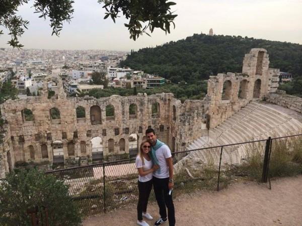 Holidaying in Greece. Djokovic and Jelena in Greece