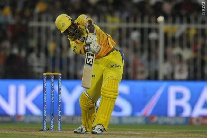 CSK opener Dwayne Smith in a punishing mood against the Sunrisers Hyderabad, 27 April. Pal Pillai/IPL/SPORTZPICS Dwayne Smith CSK