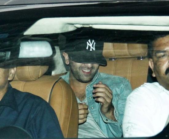 Ranbir at Aamir Khan's residence Ranbir at Aamir Khan's residence